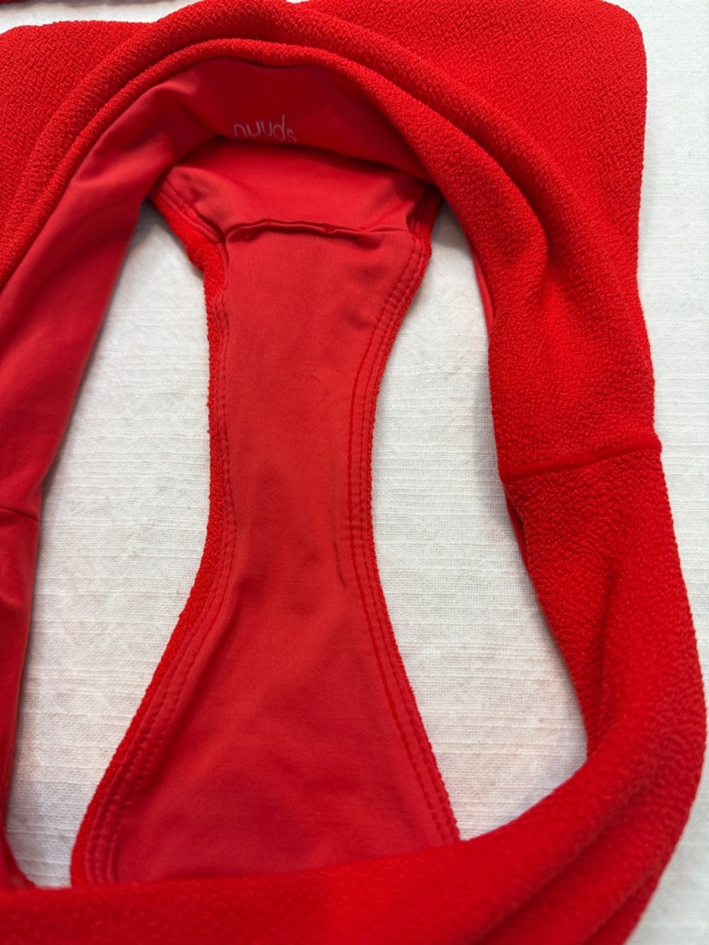 Nuuds Vibrant Red Bikini Top medium & bottom XS - Picture 3 of 7